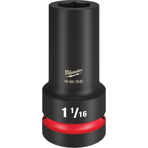 Douille &agrave; paroi extra mince Shockwave Impact Duty, Chocs, 1-1/16", Prise 1", 6 pans, Profond Distribution Jean Lapalme