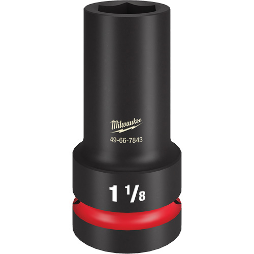 Douille &agrave; paroi extra mince Shockwave Impact Duty, Chocs, 1-1/8", Prise 1", 6 pans, Profond Distribution Jean Lapalme