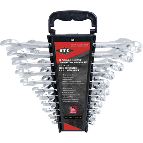 ICW-22SM Wrench Set, Combination, 22 Pieces, Imperial and Metric Distribution Jean Lapalme