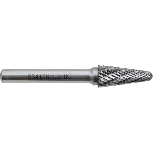 L3-DC Fraise conique 9 JET-KUT (embout rayon), 3/8" dia. Distribution Jean Lapalme