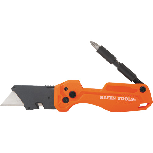 Couteau utilitaire pliant avec tournevis &agrave; douille, 1" lame, lame en Acier, poign&eacute;e en Plastique Distribution Jean Lapalme