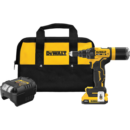 Ensemble d'outil &agrave; riveter sans fil et sans balai 3/16" XR Distribution Jean Lapalme