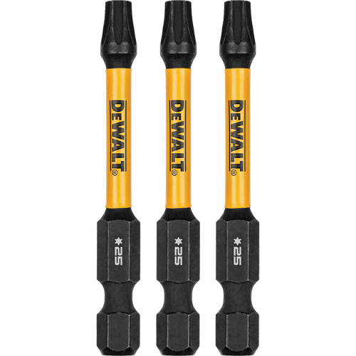 3-Piece FLEXTORQ&reg; Impact Screwdriving Bits, Torx, T-25, 1/4" Drive Distribution Jean Lapalme