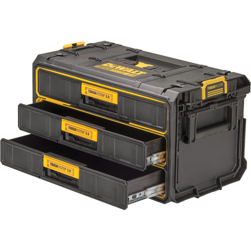 Unit&eacute; &agrave; trois tiroirs ToughSystem 2.0, 21-4/5" x 12-3/10" x 12-3/5", Noir/Jaune Distribution Jean Lapalme