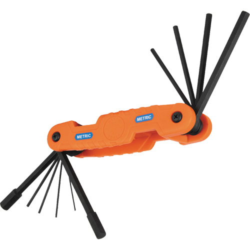 Pro Folding Hex Key Set, 10 Pcs., Metric Distribution Jean Lapalme