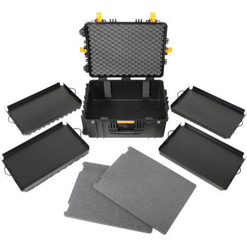 Heavy-Duty Portable Rolling Tool Case, 18-3/5" W x 24-3/5" D x 11-1/2" H, Black Distribution Jean Lapalme