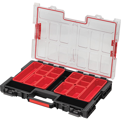 Arx&reg; Large Organizer with Bins, 21" x 15" x 3", Black Distribution Jean Lapalme