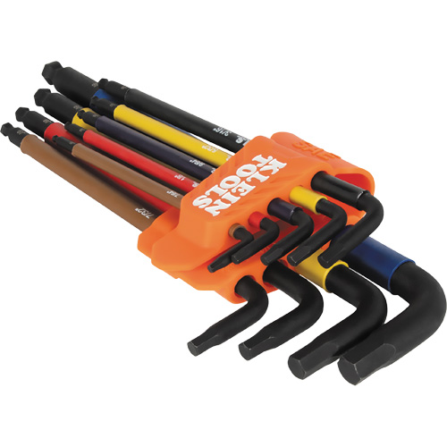 Colour-Coded Extra-Long L Style Hex Key Caddy Set, 9 Pcs., Imperial Distribution Jean Lapalme