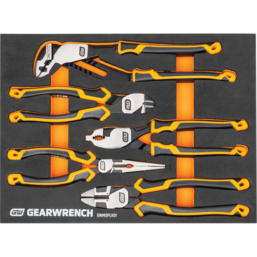 PITBULL Cushion Grip Pliers Set in Foam Storage Tray, 5 Pieces Distribution Jean Lapalme