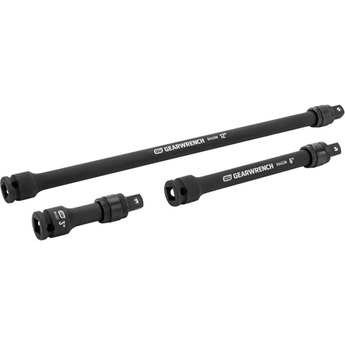 3-Piece Impact Locking Extension Set, 3/8" Drive, Manganese Phosphate Finish, 3 Pcs Distribution Jean Lapalme