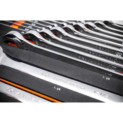 12-Point Long Pattern Combination SAE Wrench Set in Foam Storage Tray, Open-Ended, 19 Pieces, Imperial Distribution Jean Lapalme
