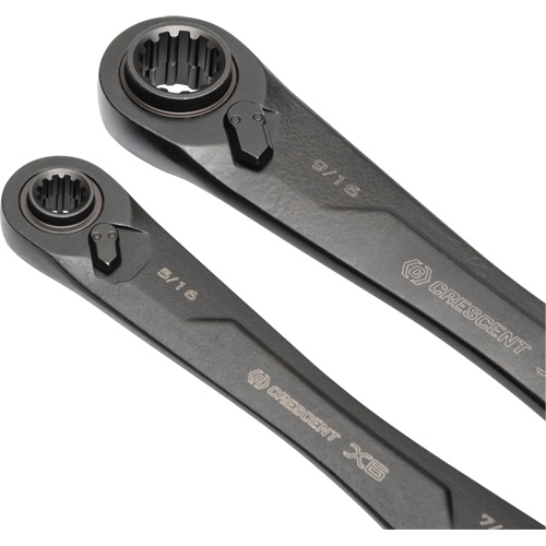 X6 4-in-1 Black Oxide Spline Ratcheting SAE Wrench Set, 2 Pieces, Imperial Distribution Jean Lapalme