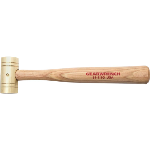 Brass Hammer with Hickory Handle, 1 lbs Head Weight, 11" L Distribution Jean Lapalme