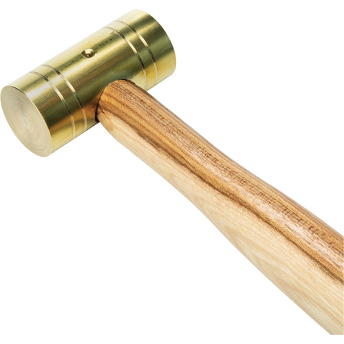 Brass Hammer with Hickory Handle, 1 lbs Head Weight, 11" L Distribution Jean Lapalme