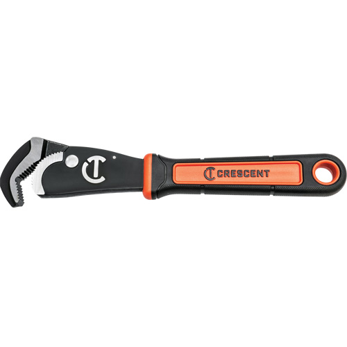 Cl&eacute; bimat&eacute;riau auto-ajustable pour tuyau, Cap des m&acirc;choires 1-1/2", Longueur 12", Fini Oxyde noir, Prise Coussin&eacute;e Distribution Jean Lapalme