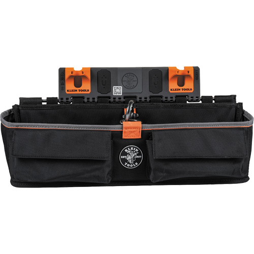 Bucket Work CentreS-Hook Large Pouch Module, Nylon, 3 Pockets, Black/Orange Distribution Jean Lapalme