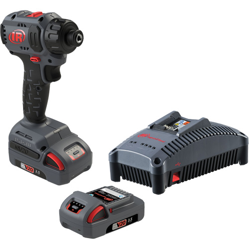 Cordless Compact Screwdriver Kit, 1/4", 37 ft-lbs Max. Torque, 20 V, Lithium-Ion Distribution Jean Lapalme