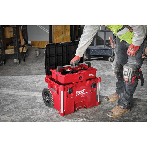 PACKOUT Rolling Tool Box, 18" x 22" x 19-1/2", Black/Red Distribution Jean Lapalme
