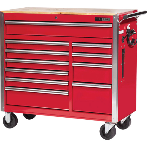PRC4211 Armoire roulante de s&eacute;rie Pro, 11 tiroirs, 42" la x 18" p x Rouge Distribution Jean Lapalme