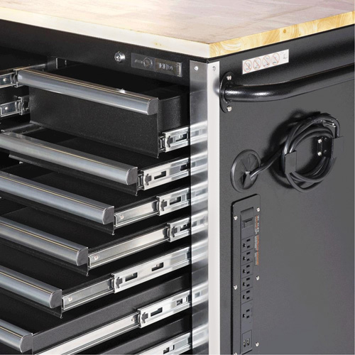 HDRC7220 HD Series Roller Cabinet, 20 Drawers, 72" W x 24" D x 42-3/10" H, Black Distribution Jean Lapalme
