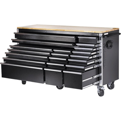 HDRC7220 HD Series Roller Cabinet, 20 Drawers, 72" W x 24" D x 42-3/10" H, Black Distribution Jean Lapalme