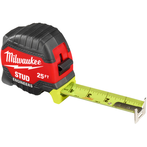 Stud Tape Measure with Engineer's Scale, 1-5/16" x 25' Distribution Jean Lapalme