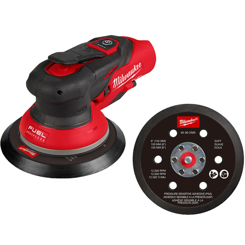 M12 FUEL 6" Random Orbital Sander, 6" Sand Paper, 12 V Distribution Jean Lapalme