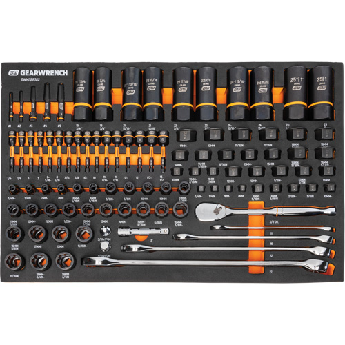 Jeu d'outils de m&eacute;canicien dans des plateaux modulaires en mousse avec conteneur de rangement, 247 morceaux Distribution Jean Lapalme