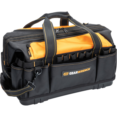 Sac &agrave; outils de 20" pour les professionnels, Nylon, 33 pochettes, Noir/Orange Distribution Jean Lapalme