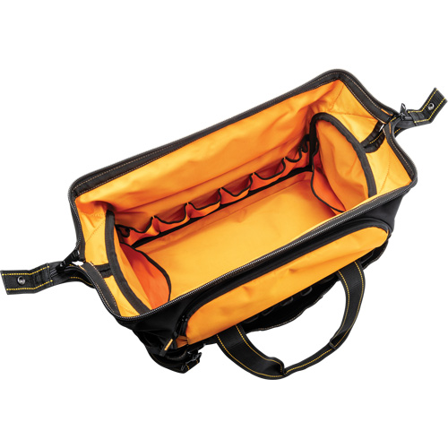 Sac &agrave; outils de 20" pour les professionnels, Nylon, 33 pochettes, Noir/Orange Distribution Jean Lapalme