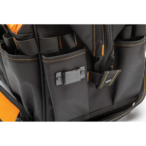 Sac &agrave; outils de 20" pour les professionnels, Nylon, 33 pochettes, Noir/Orange Distribution Jean Lapalme