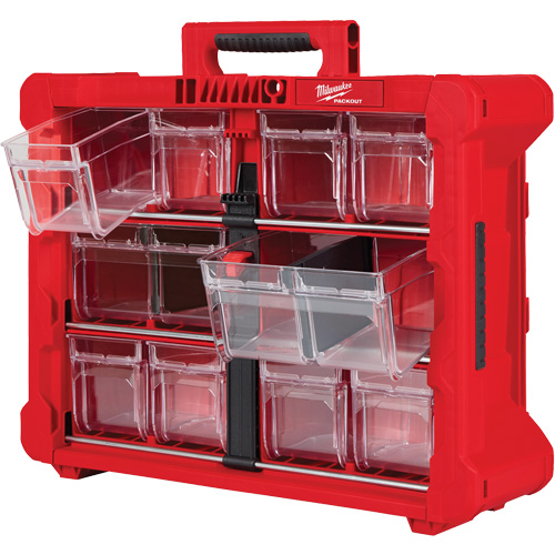 PACKOUT Tilt Bin Organizer, 15-1/5" x 19-7/10" x 6-7/10", Black/Red Distribution Jean Lapalme