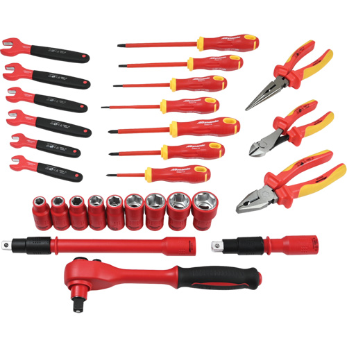 Jeu d'outils isol&eacute;s, 1000 V, 28 M Distribution Jean Lapalme