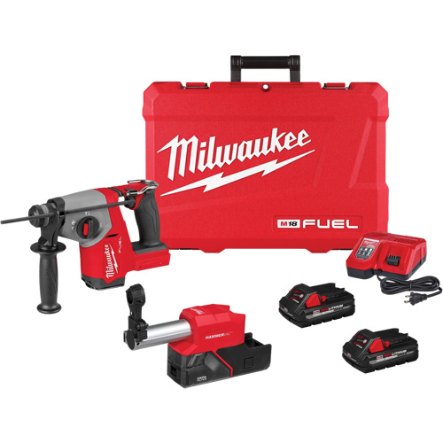 Marteau rotatif FUEL SDS Plus avec ensemble extracteur de poussi&egrave;re, 18 V, 5/8", 1400 tr/min Distribution Jean Lapalme