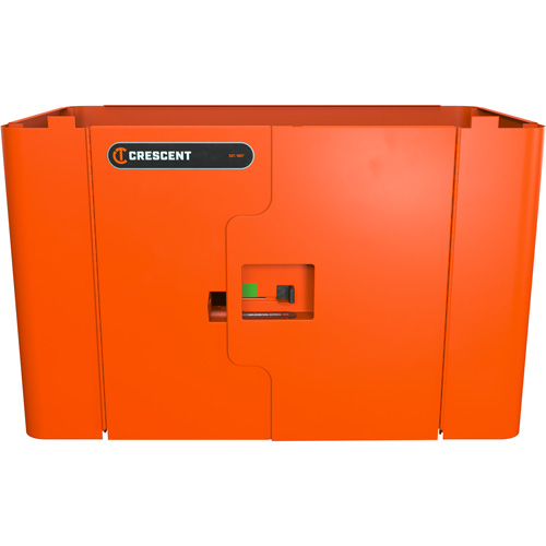 Armoire de rangement s&eacute;curis&eacute;e RAILWORKS en acier avec panneau &agrave; deux portes verrouillables Distribution Jean Lapalme