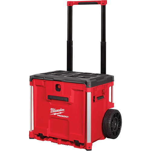 Coffre &agrave; outils roulant avec tiroir PACKOUT, 19" x 24" x 20", Noir/Rouge Distribution Jean Lapalme
