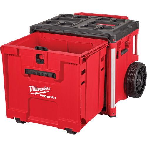 Coffre &agrave; outils roulant avec tiroir PACKOUT, 19" x 24" x 20", Noir/Rouge Distribution Jean Lapalme