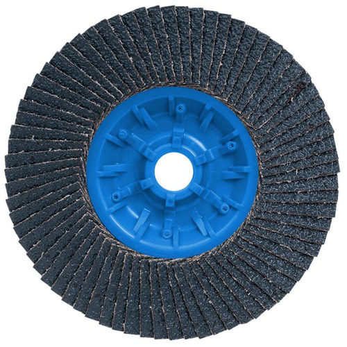 POWERBLEND TRM QC Flap Disc, 5" x 5/8"-11, Type 27, Z40 Grit, Zirconia Alumina Distribution Jean Lapalme