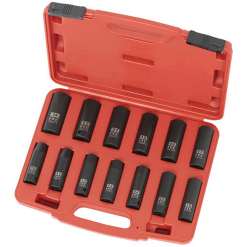 Jeu de douilles m&eacute;triques IPS-1312DM, 13 Mcx, Chocs, Prise de 1/2", Profond Distribution Jean Lapalme