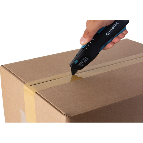 Couteau de s&eacute;curit&eacute; r&eacute;tractable READYEDGE, Acier inoxydable, Robuste, Prise en Plastique/Aluminium Distribution Jean Lapalme