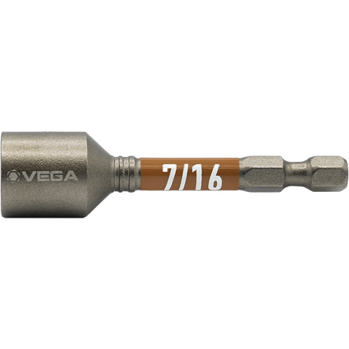 Impactech&reg; Nut Driver, 7/16" Tip, 1/4" Drive, 2-9/16" L, Magnetic Distribution Jean Lapalme