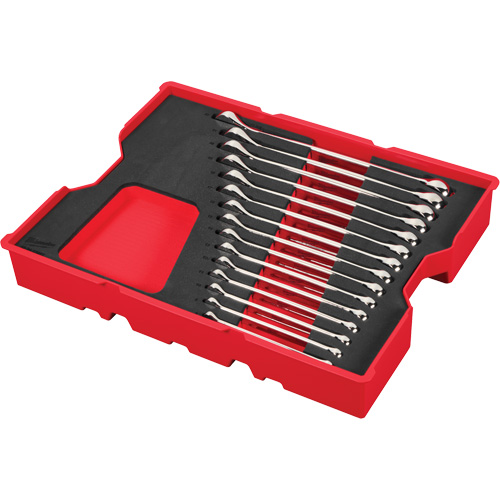 Jeu de cl&eacute;s avec plateau pour tiroirs PACKOUT, Combinaison, 15 morceaux, M&eacute;trique Distribution Jean Lapalme