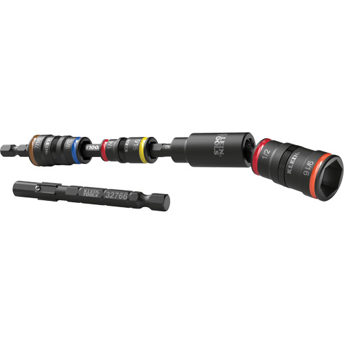 Impact Flip Socket Set With Swivel Adapter, Hex, 1/4" Drive, 6 Pcs Distribution Jean Lapalme