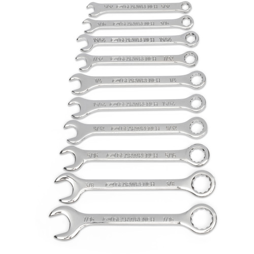 SAE Midget Wrench Set, Combination, 10 Pieces, Imperial Distribution Jean Lapalme