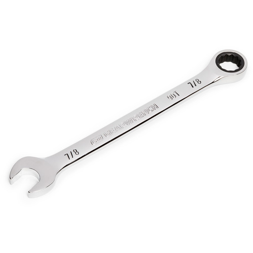 90-Tooth Ratcheting Combination Wrench, 12 Point, 7/8", Chrome Finish Distribution Jean Lapalme