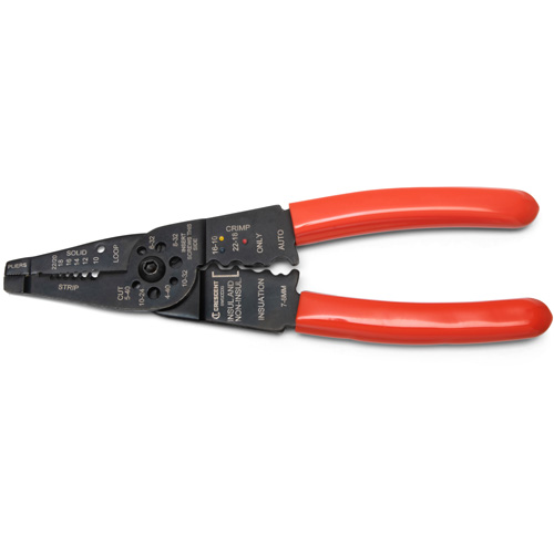 Outil &agrave; d&eacute;nuder et sertir les fils, 8" lo, 10 - 22 AWG Distribution Jean Lapalme