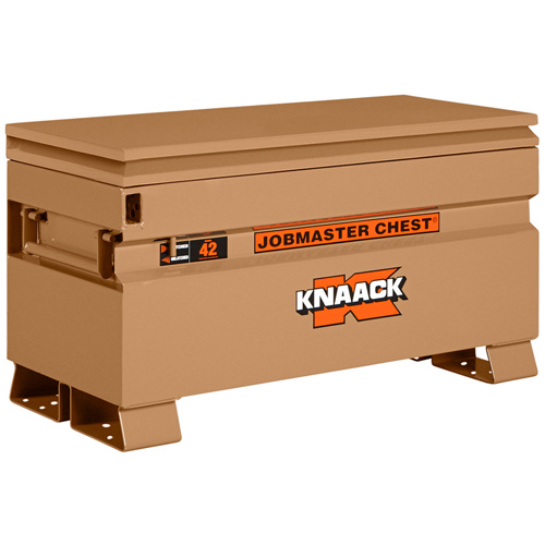 Model 42 Jobsite Chest with Padlock, 42" x 19" x 23-3/8", Steel, Tan Distribution Jean Lapalme