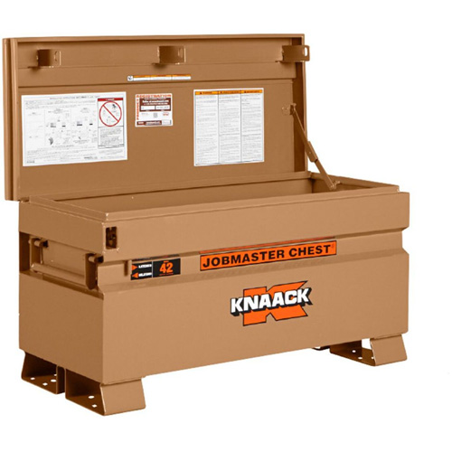 Model 42 Jobsite Chest with Padlock, 42" x 19" x 23-3/8", Steel, Tan Distribution Jean Lapalme
