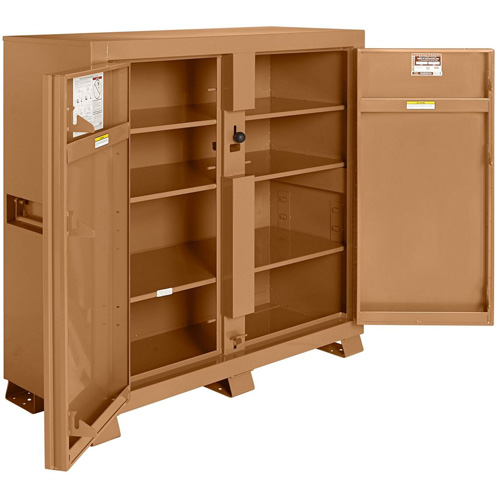 Model 109 Jobsite Cabinet with Padlock, Steel, 47.5 Cubic Feet, Tan Distribution Jean Lapalme