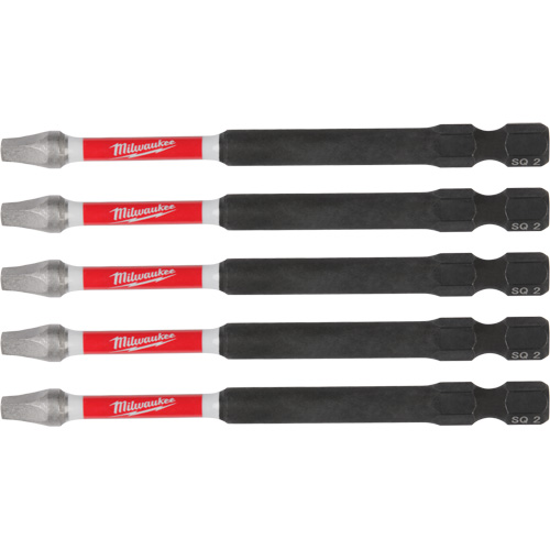 Embouts de tr&eacute;pan &agrave; chocs SHOCKWAVE, Carr&eacute;e, Embout 2, Longueur 3-1/2" Distribution Jean Lapalme